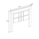 Pack de Muebles de Dormitorio Habitación con Cabecero, 2 Mesitas de Noche 3 Cajones y Sinfonier en Color Mauvella Rayas