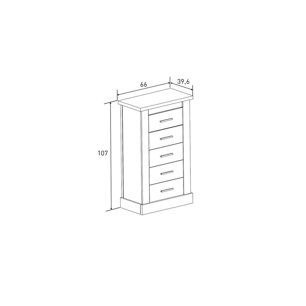 Pack de Muebles de Dormitorio Habitación Infantil con Cabecero, 1 Mesita de Noche 3 Cajones y Sinfonier en Color Mauvella Rayas