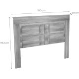 Pack Cabecero Nórdico de 160 x 120 cm + 2 Mesitas de Noche |Práctico y Elegante| Color Cañon (para Cama de 135-140, 150 o 160)