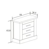 Pack Cabecero Nórdico de 160 x 120 cm + 2 Mesitas de Noche |Práctico y Elegante| Color Cañon (para Cama de 135-140, 150 o 160)
