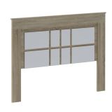 Pack Cabecero Nórdico de 160 x 120 cm + 2 Mesitas de Noche|Práctico y Elegante|Color Cambria y Blanco (para Cama de 135-140, 150