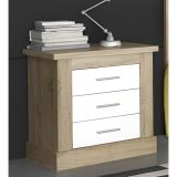 Pack de Dormitorio con Cabecero de 160 x 120 cm + 2 Mesitas de Noche + Cómoda | Color Cambria y Blanco
