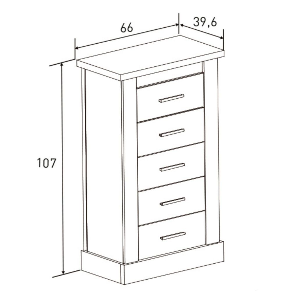 Pack de Dormitorio con Cabecero de 160 x 120 cm + 2 Mesitas de Noche + Sinfonier | Color Cañón (para Cama de 135-140 o 160)