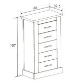 Pack de Dormitorio con Cabecero de 160 x 120 cm + 2 Mesitas de Noche + Sinfonier | Color Cañón (para Cama de 135-140 o 160)