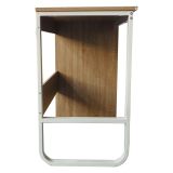 Escritorio Oficina 120 cm con 3 Cajones, Mesa de Ordenador Moderna, Tablero MDF y Melamina, Color Sonoma/Blanco, 120x48x74 cm