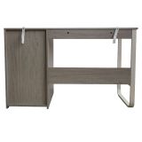 Escritorio Oficina 120 cm con 3 Cajones, Mesa de Ordenador Moderna, Tablero MDF y Melamina, Gris/Blanco, 120x48x74 cm